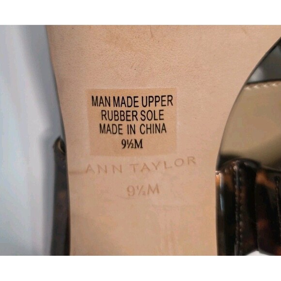 And taylor block heel strappy slip on sandals tortoise shell finish sz 9.5 - Picture 7 of 7